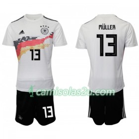 Camisolas de Futebol Alemanha MULLER 13 Criança Equipamento Principal 2019 Manga Curta
